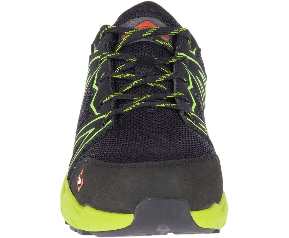 Merrell Sneakers Black/Green - Fullbench Superlite Alloy Toe - Mens 01LAOQKZG